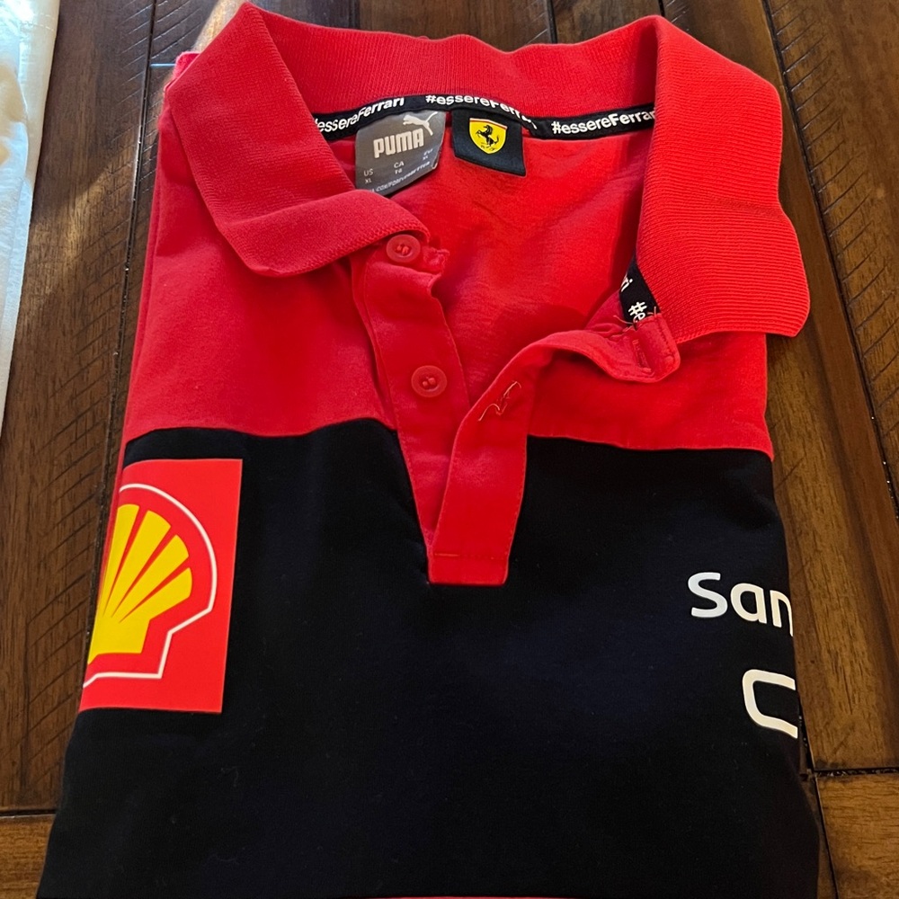 Puma Red and Black Racing Polo F1